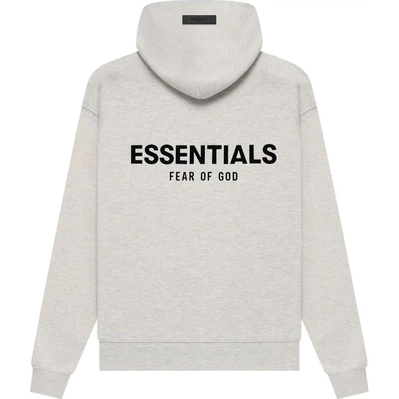 Essentials Fear of God 'Light Oatmeal' Hoodie Streetwear Man Casual Tops Long Sleeve Menswear Soft Fabric Outfits Pullover #Fashionweek #Fallfreshness