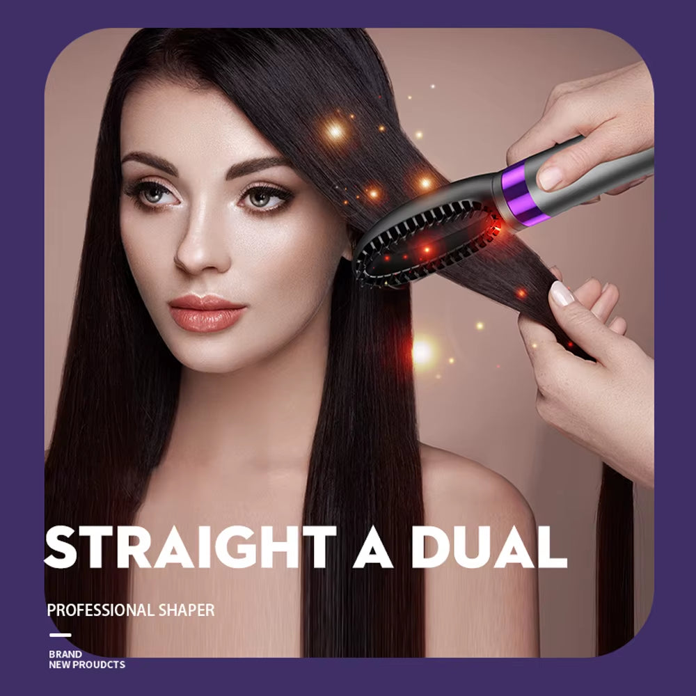 Hot Air Brush 5 in 1 Home Use Multi-Functional Hair Dryer Styler Curler Straightener Comb, 5-In-1 Hair Styling Tool Set Air Com