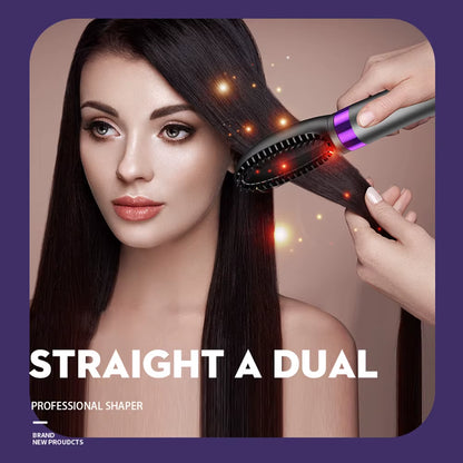 Hot Air Brush 5 in 1 Home Use Multi-Functional Hair Dryer Styler Curler Straightener Comb, 5-In-1 Hair Styling Tool Set Air Com