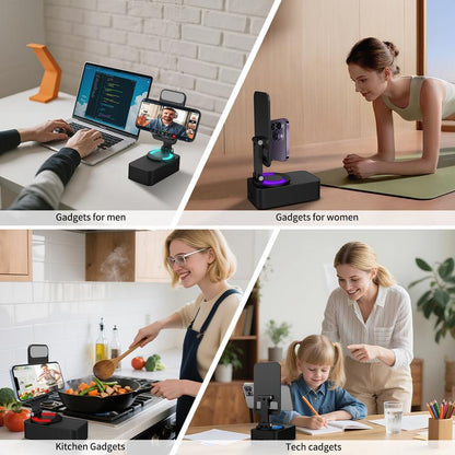 Elecomo Bluetooth Speaker with Charging and Cell Phone Stand,Best Speaker Stand for Iphone/Ipad/Samsung Galaxy,Hd Surround Sound Perfect for Home and Outdoors,Creative Gift