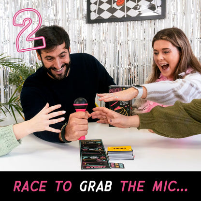 Lucky Egg Official Grab the Mic Family Karaoke Board Game 2-10 Players Game for Hilarious Game Nights Birthday Party Kids Gift