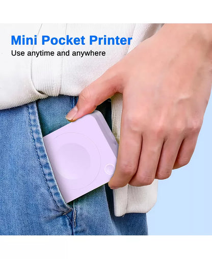 Sticker Printer, PM230 Mini Thermal Printer Bluetooth Portabel Sticker Maker with 3 Rolls of Paper, Print Pods Mini Printer with Multiple Templates for Phone & Tablet