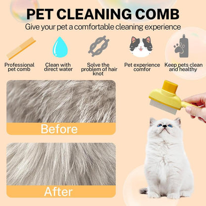 2-Pack Pet Flea Comb for Cats & Dogs – Fine Tooth Grooming Tool for Tick & Dander Removal, Yellow & Green Set Short Stainless Steel Teeth