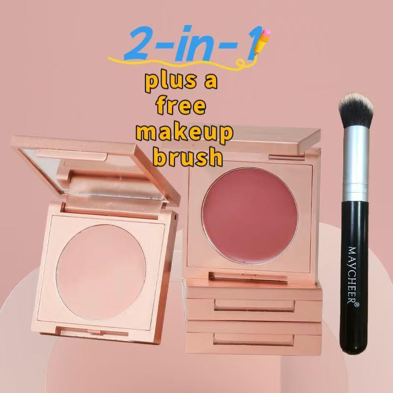 Maycheer-Soft Matte Waterproof Concealer Set 2 Pieces & Free Brush Colored Tone CC Eye Concealer Soft Matte Concealer Lightweight and Matte Adapts to Natural Skin Waterproof and Sweatproof Does Not Remove Makeup Concealer Cosmetic Box Moisturizer
