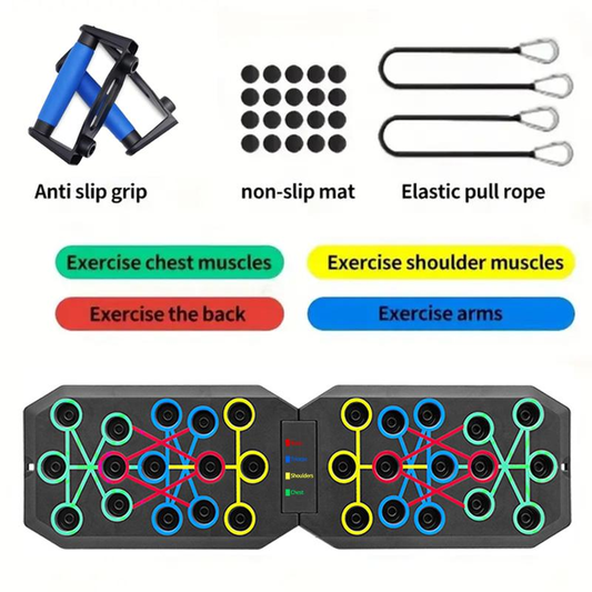 Multifunctional Foldable Push up Trainer Board - Enhance Chest Muscle Strength, Boost Home & Gym Workout Efficiency, Ergonomic Design for Comfortable Exercise, for Home and Gym Workouts