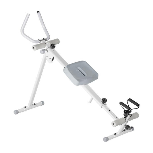 4-In-1 Ab-Trainer Combined Rowing Machine with Adjustable Height Levels, Elastic Band Attached Abdominal Machine, Body Training and Exercise for Home Stretching Gear