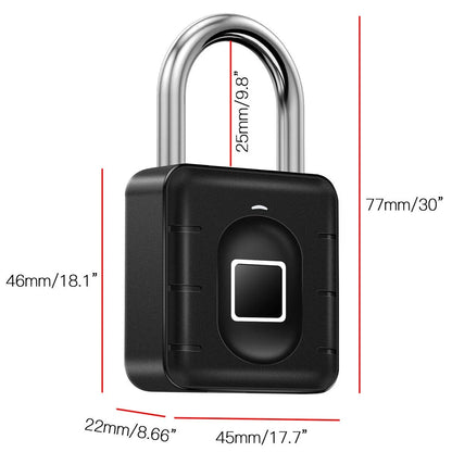 Waterproof Fingerprint Padlock Lock Smart APP Bluetooth Lock Door Keyless
