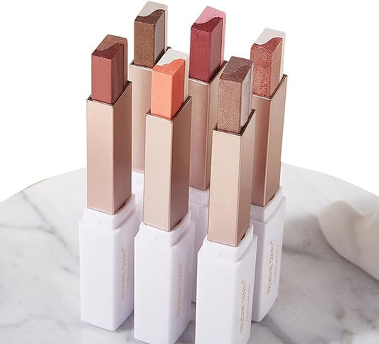 Color Gradient Eye Shadow Stick Set, Two-Color Eye Shadow Makeup Pen Rotation Flash Radiation Eye Shadow Stick Waterproof Sweat Proof Durable Women'S Eye Makeup Eye Shadow Stick Set (146)