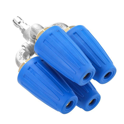 Triple Turbo Nozzle Pressure Washer 360° Rotating Turbo Nozzle with 1/4" Quick Connector 2.0 Orifice 3-In-1 Turbo Nozzle 4000 PSI