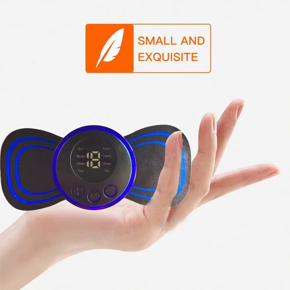 Intelligent Mini Electric Neck Massager Charging Portable Shoulder and Neck Neck Massage Patch with Multiple Adjustable Levels ﻿