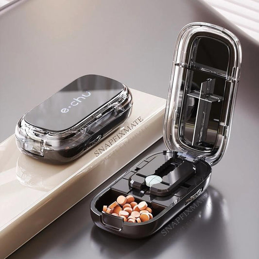 Adjustable Pill Cutter Splitter for Tiny and Small Tablets, Cutting into Pills to 1/2 and 1/4, with Precise Alignment Functionality