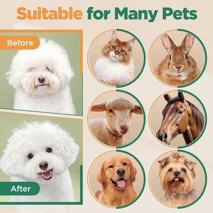 4 in 1 Dog Grooming Clippers with Small Trimmer, 7000RPM High-Power 4-Speed Quiet Pet Shaver (≤55Db), Cordless Rechargeable Dog Hair Clippers for Thick Coats with Scissors, Comb & USB