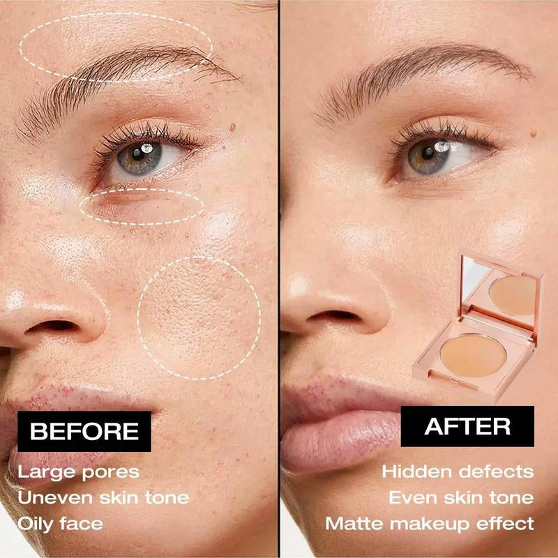 Maycheer-Soft Matte Waterproof Concealer Set 2 Pieces & Free Brush Colored Tone CC Eye Concealer Soft Matte Concealer Lightweight and Matte Adapts to Natural Skin Waterproof and Sweatproof Does Not Remove Makeup Concealer Cosmetic Box Moisturizer