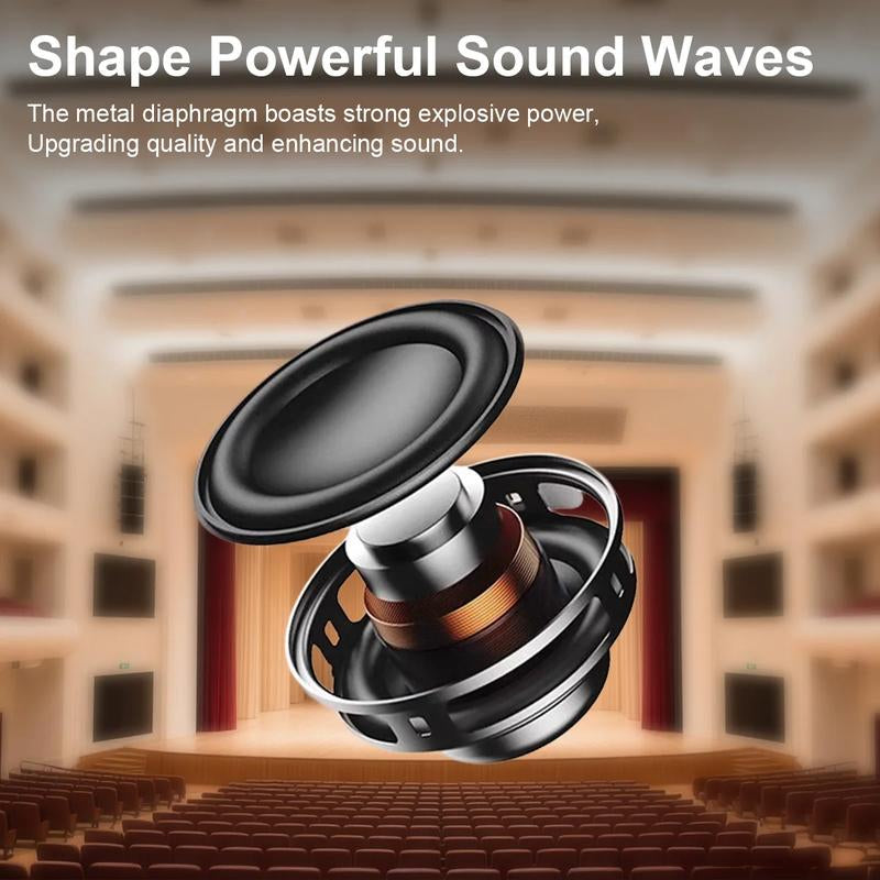Joytutus Magnetic Bluetooth Speaker Portable Wireless Outdoor with TF Card Slot RGB Atmosphere Lights Sound System Trucks Colorful Dustproof Smartphone Rechargeable Car Audio Black Metal Compact & Portable Design 360° Holographic Sound Effects