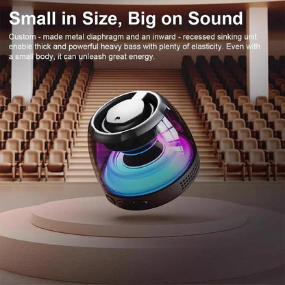 Joytutus Magnetic Bluetooth Speaker Portable Wireless Outdoor with TF Card Slot RGB Atmosphere Lights Sound System Trucks Colorful Dustproof Smartphone Rechargeable Car Audio Black Metal Compact & Portable Design 360° Holographic Sound Effects