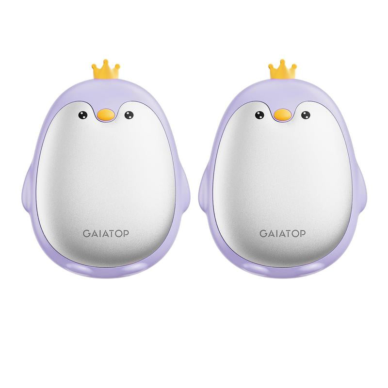 Stay Warm Anywhere GAIATOP Penguin Hand Warmers 2-Pack | 3 Heat Settings, Portable & Rechargeable | Camping, Hunting, Golf, Perfect Gift for Women & Men