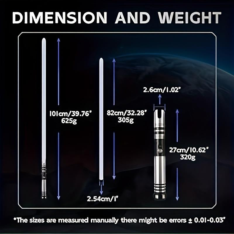 DUPENGDA 115 PIXEL Heavy Duty Metal Handle Duel Light Saber, 32 Sound Effects, 16 Colors, with SD Card, 32-Inch PC Material Blade, Suitable for Outdoor Sports, Halloween Cosplay, Send Family and Friends Birthdays Christmas Best Gift