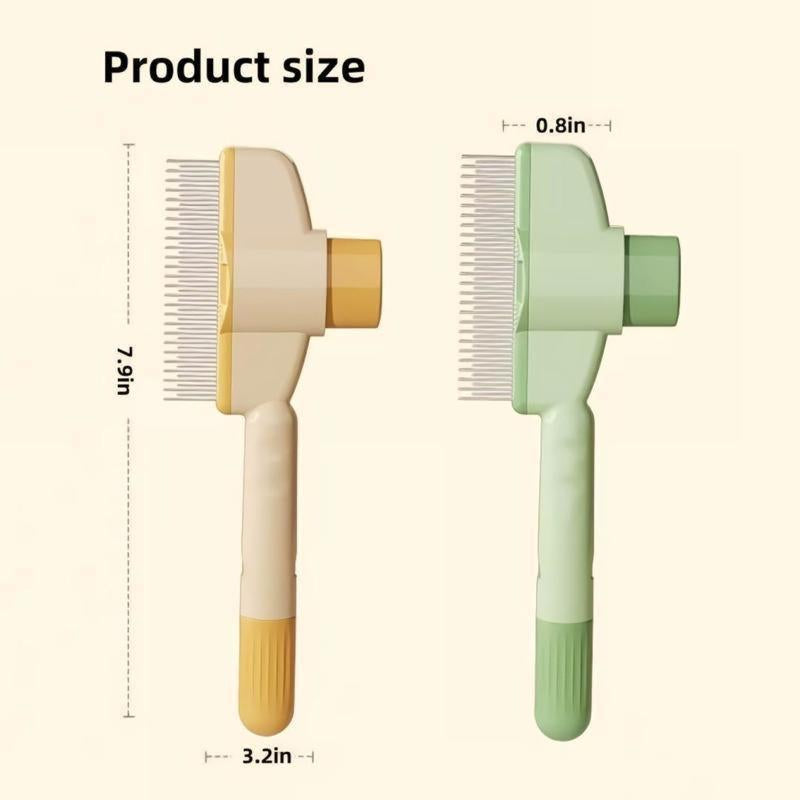 2 Counts Set Pet Comb for Dogs Cats with Long Short,Stainless Steel Metal Teeth for Shedding and Tangles,Self-Cleaning Pet Comb for Dogs and Cats Household Convenient.