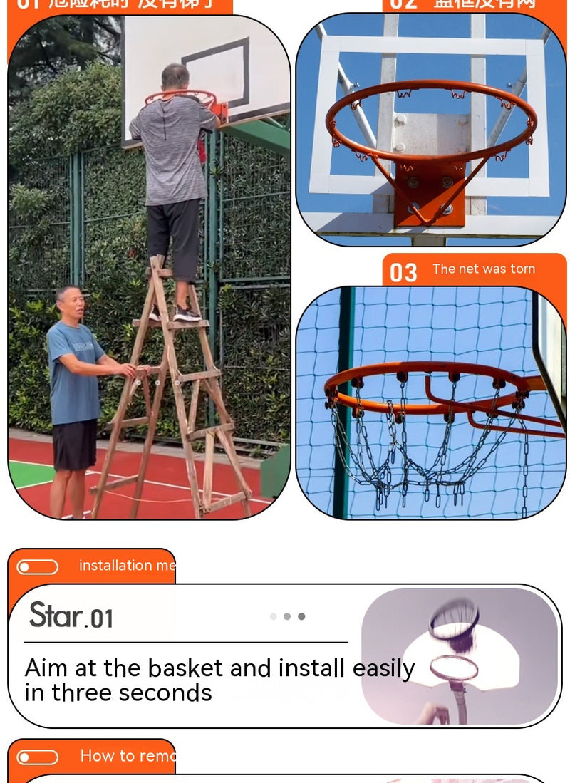 Portable Basketball Net Frame Indoor and Outdoor Removable Professional