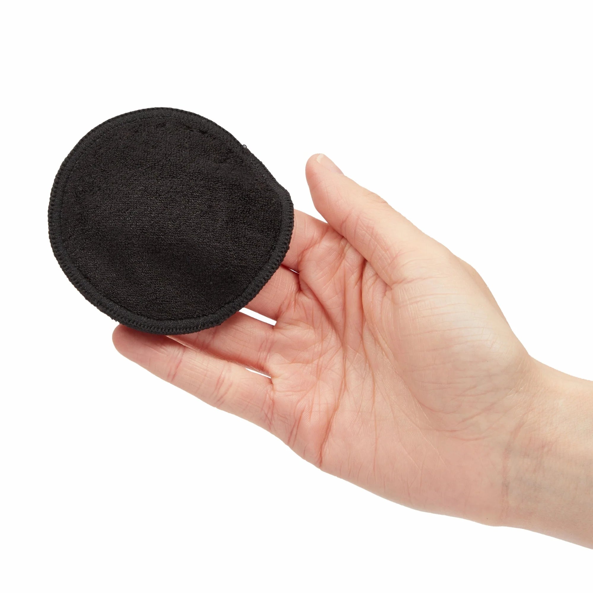 16 Pack Reusable Cotton Rounds for Makeup Removal with Bamboo Holder and Mesh Storage Bag (Black)