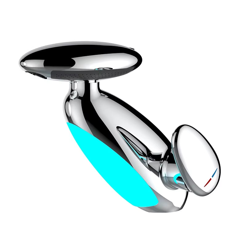 Luxury LED Basin Faucet Multi Functional Water Outlet Cold and Hot Desktop Installation Heavy Tap