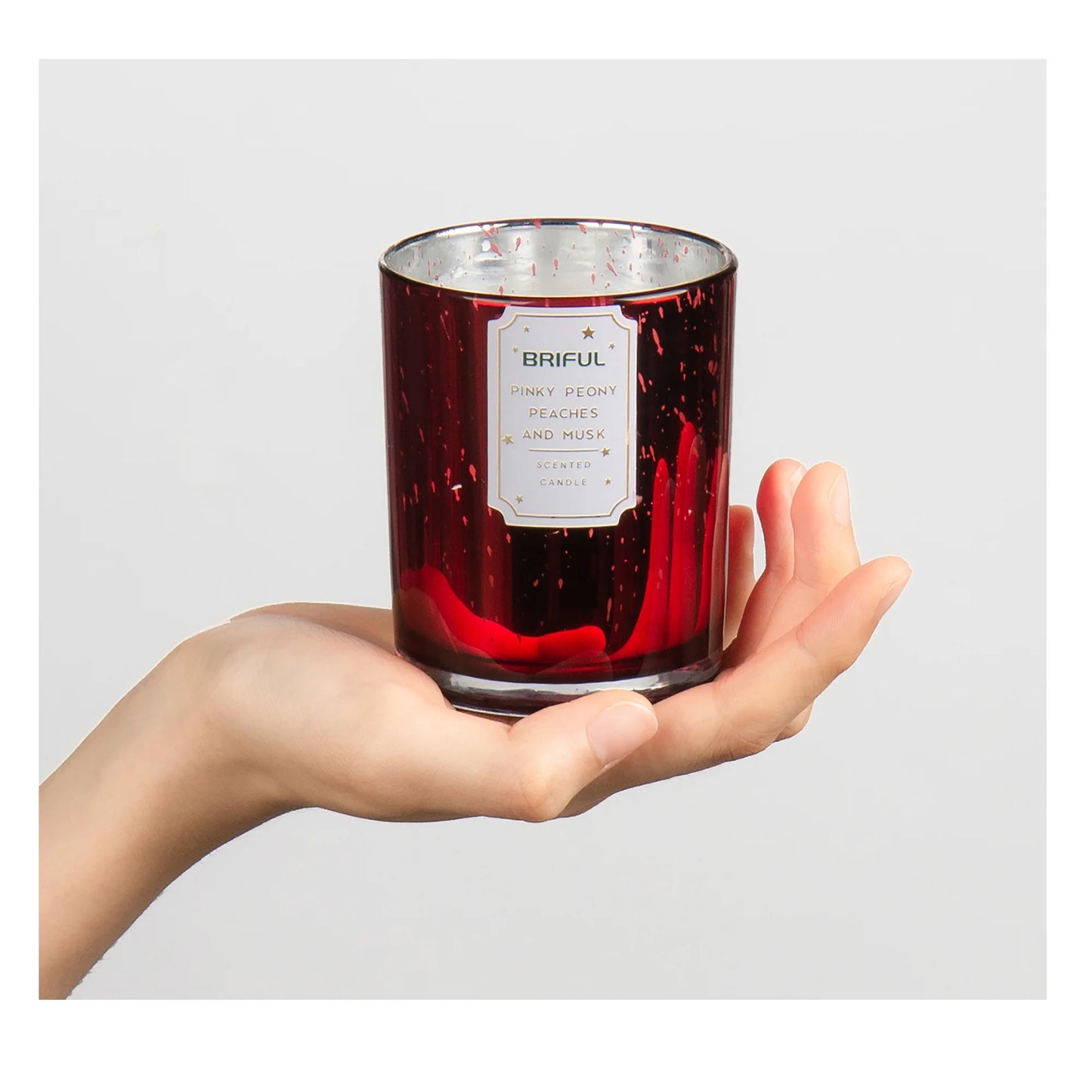 Scented Candles Pine Candle Aromatherapy Soy Candle Jar for Help Relaxing Stress Relief Candles Christmas Gifts Red