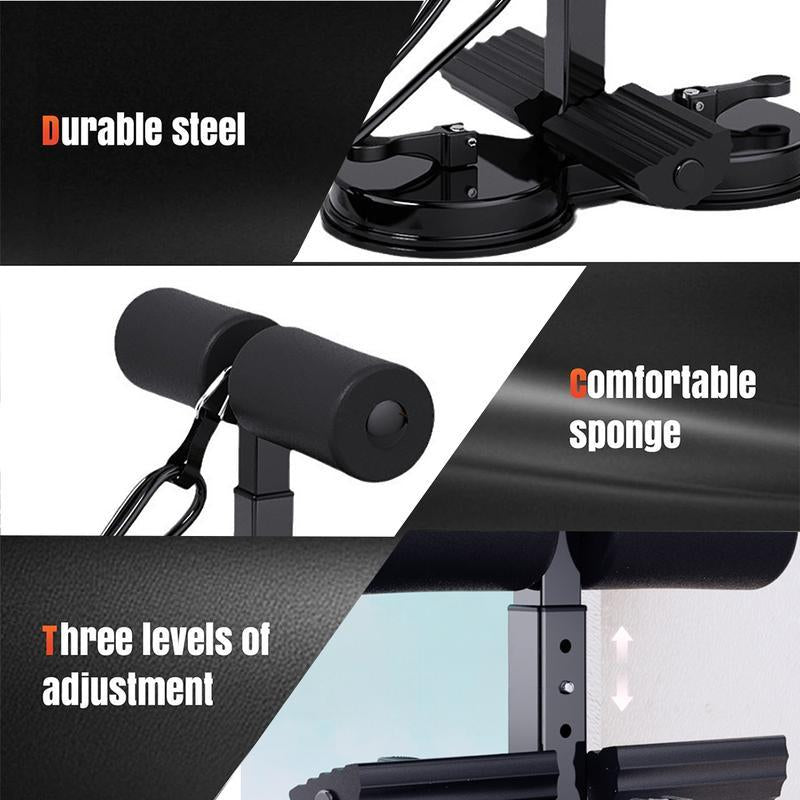 Sit up Exercise Equipment for Home Workouts Sit up Bar Foot Holder Rubber Suction Cup Abs Assistant Device Ab Crunch Machine Sit up Foot Anchor Easy Home Abs Workout Tool
