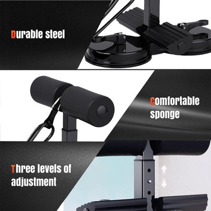 Sit up Exercise Equipment for Home Workouts Sit up Bar Foot Holder Rubber Suction Cup Abs Assistant Device Ab Crunch Machine Sit up Foot Anchor Easy Home Abs Workout Tool