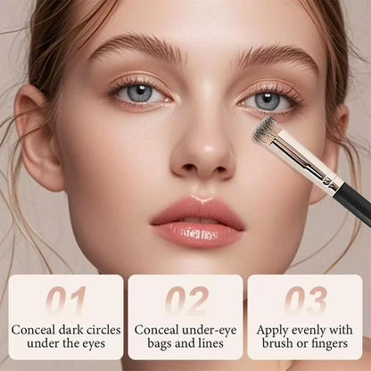 Maycheer-Soft Matte Waterproof Concealer Set 2 Pieces & Free Brush Colored Tone CC Eye Concealer Soft Matte Concealer Lightweight and Matte Adapts to Natural Skin Waterproof and Sweatproof Does Not Remove Makeup Concealer Cosmetic Box Moisturizer