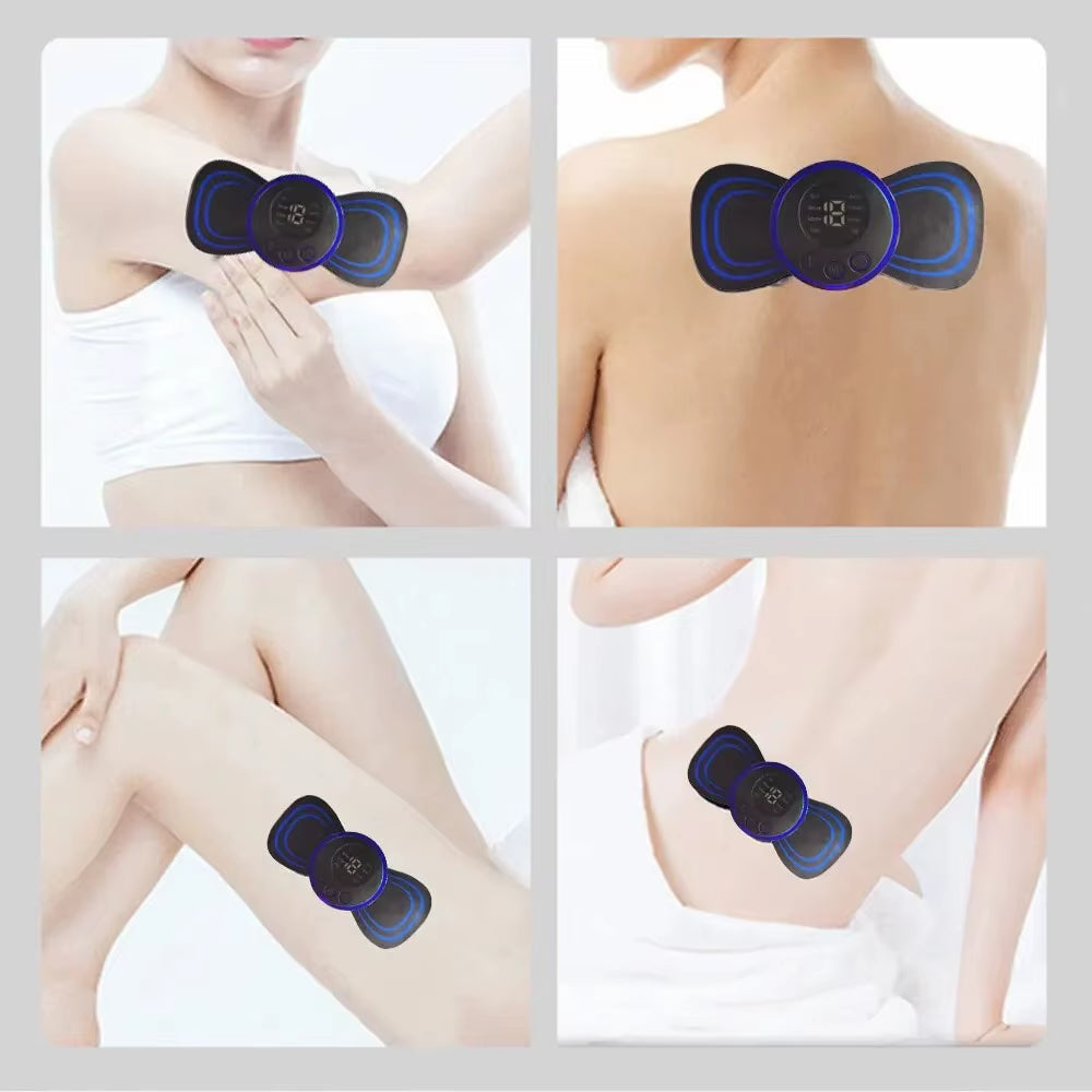 Intelligent Mini Electric Neck Massager Charging Portable Shoulder and Neck Neck Massage Patch with Multiple Adjustable Levels ﻿