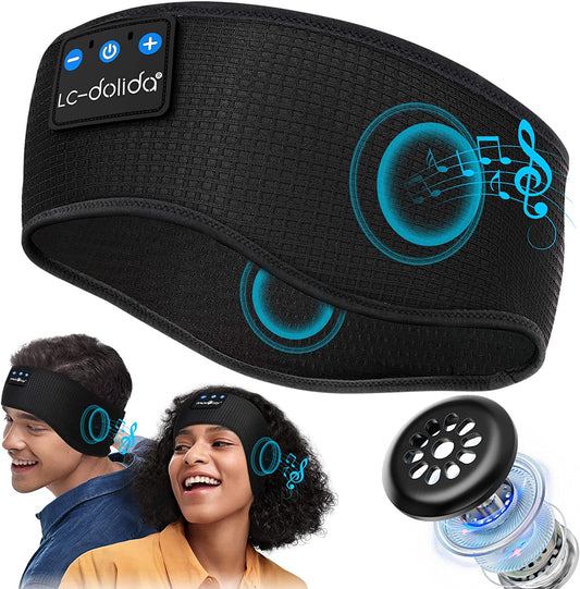Bluetooth Headband, Cozy Wireless Band Sleep Headphones Sleep Mask