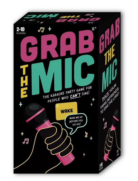 Lucky Egg Official Grab the Mic Family Karaoke Board Game 2-10 Players Game for Hilarious Game Nights Birthday Party Kids Gift