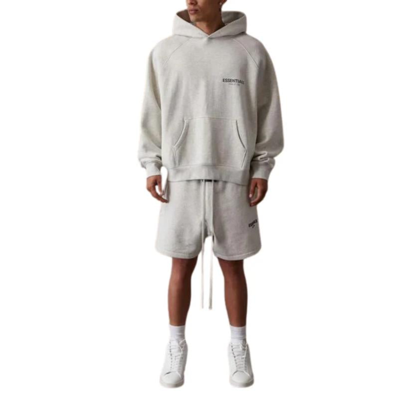 Essentials Fear of God 'Light Oatmeal' Hoodie Streetwear Man Casual Tops Long Sleeve Menswear Soft Fabric Outfits Pullover #Fashionweek #Fallfreshness