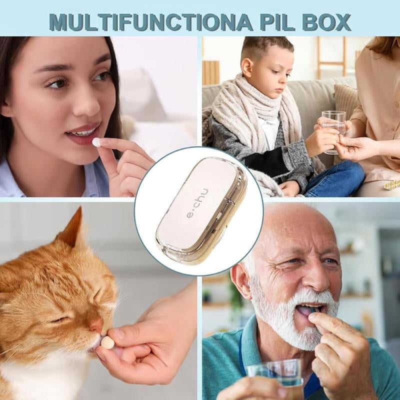 Adjustable Pill Cutter Splitter for Tiny and Small Tablets, Cutting into Pills to 1/2 and 1/4, with Precise Alignment Functionality
