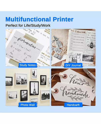 Sticker Printer, PM230-A Mini Thermal Printer Bluetooth Portabel Sticker Maker with 3 Rolls of Paper, Print Pods Mini Printer with Multiple Templates for Phone & Tablet