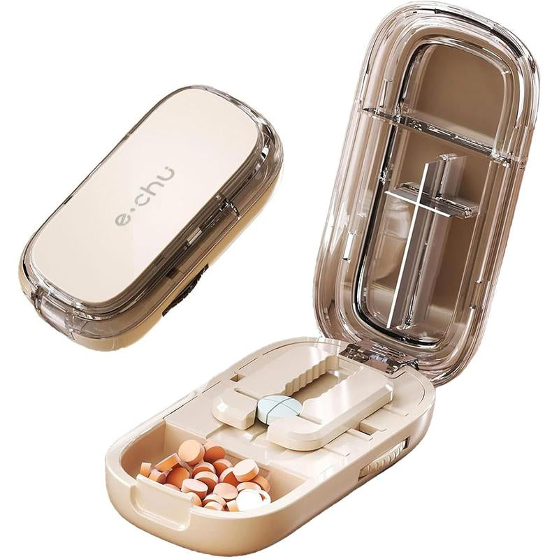 Adjustable Pill Cutter Splitter for Tiny and Small Tablets, Cutting into Pills to 1/2 and 1/4, with Precise Alignment Functionality