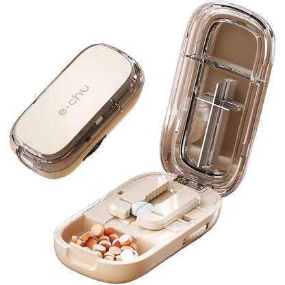 Adjustable Pill Cutter Splitter for Tiny and Small Tablets, Cutting into Pills to 1/2 and 1/4, with Precise Alignment Functionality