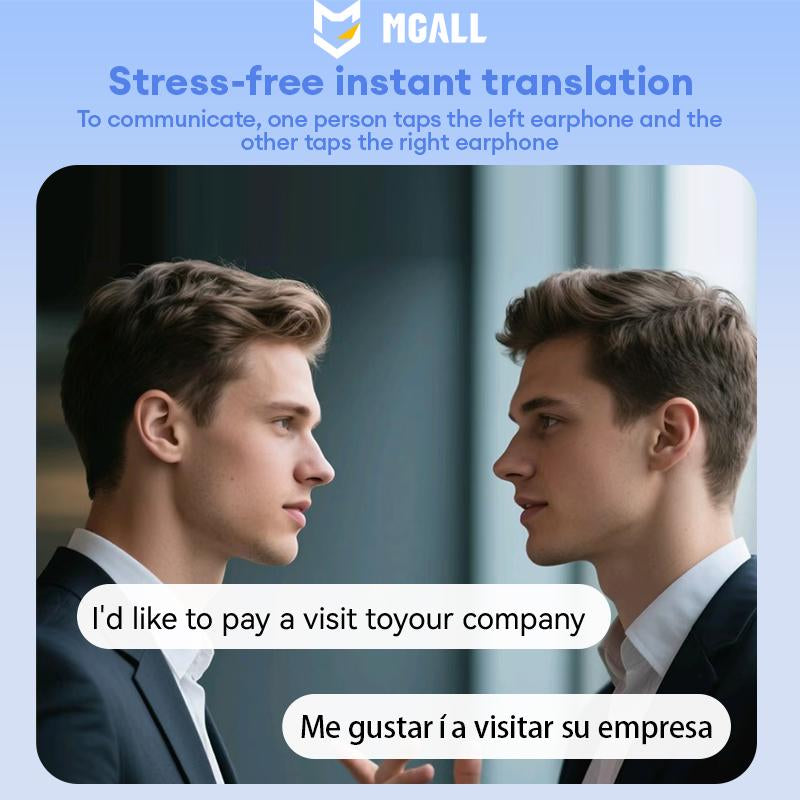 MGALL Y49 Multifunctional Wireless Headphones Supports 169 Language Translation, with 2025 Bluetooth 6.0, Colorful LCD Smart Touch Screen, Personalized Screensaver, Hi-Fi Sound, IPX5 Waterproof, Ideal for Office, Study, Sport & Calls