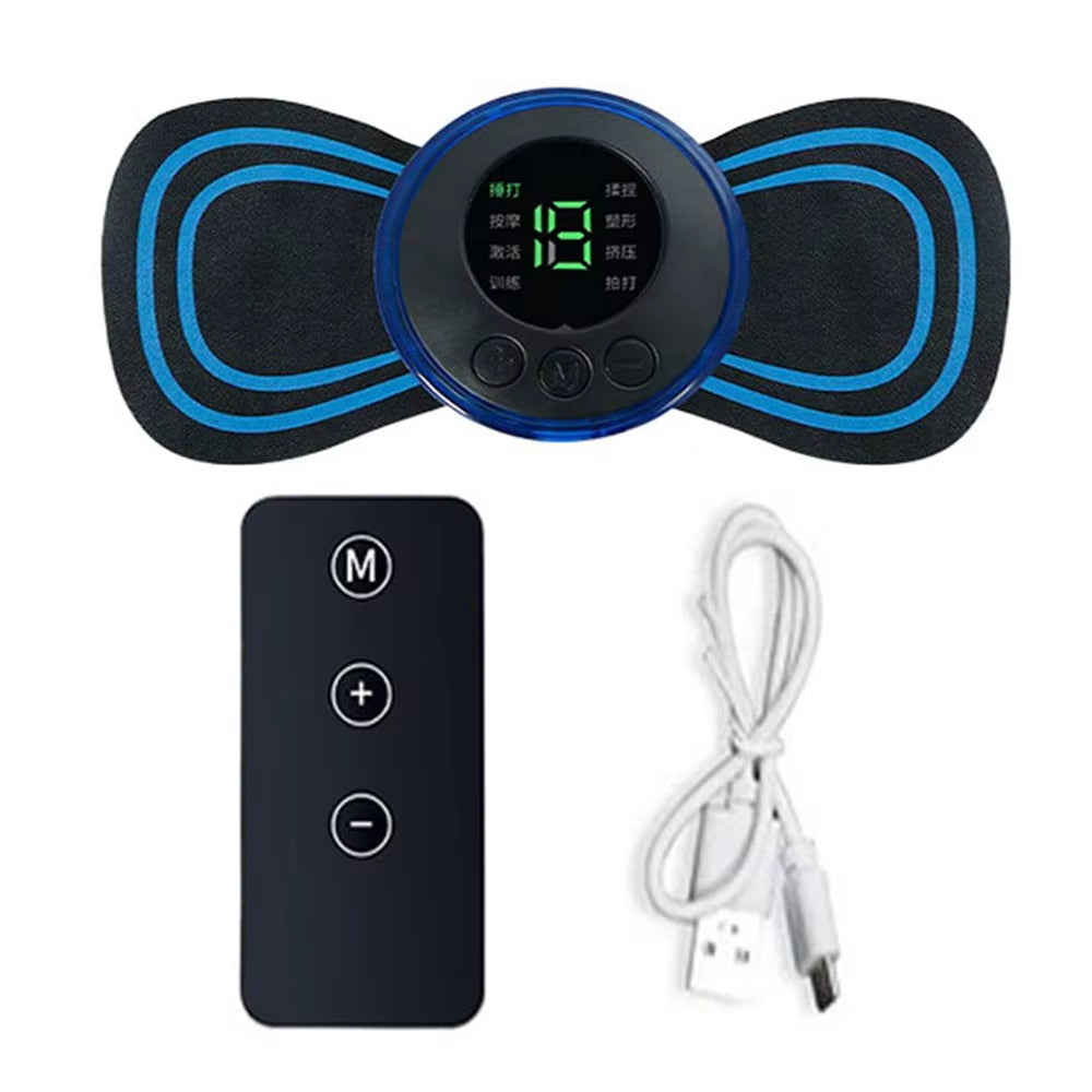 Intelligent Mini Electric Neck Massager Charging Portable Shoulder and Neck Neck Massage Patch with Multiple Adjustable Levels ﻿