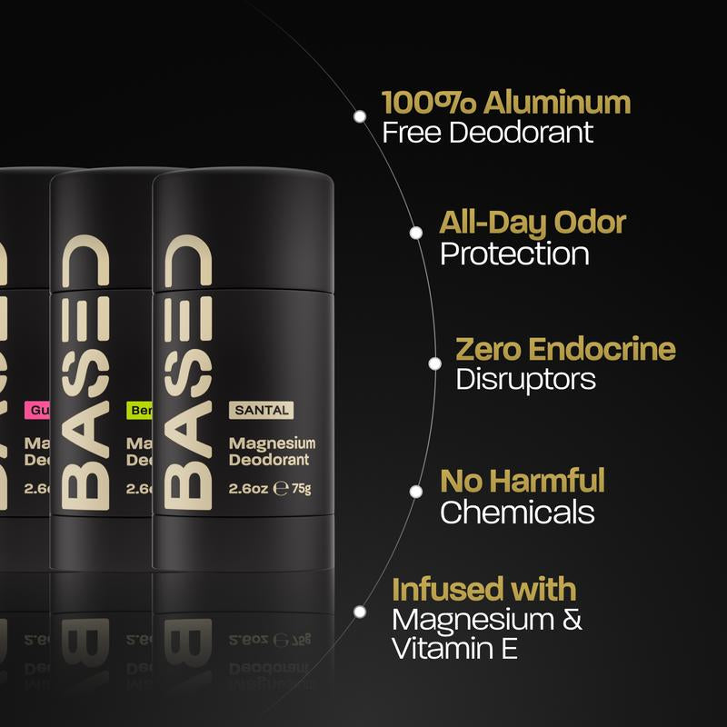 BASED High Performance Deodorant | Aluminum Free | 24 Hour Odor Protection | Simple, Effective, BASED.