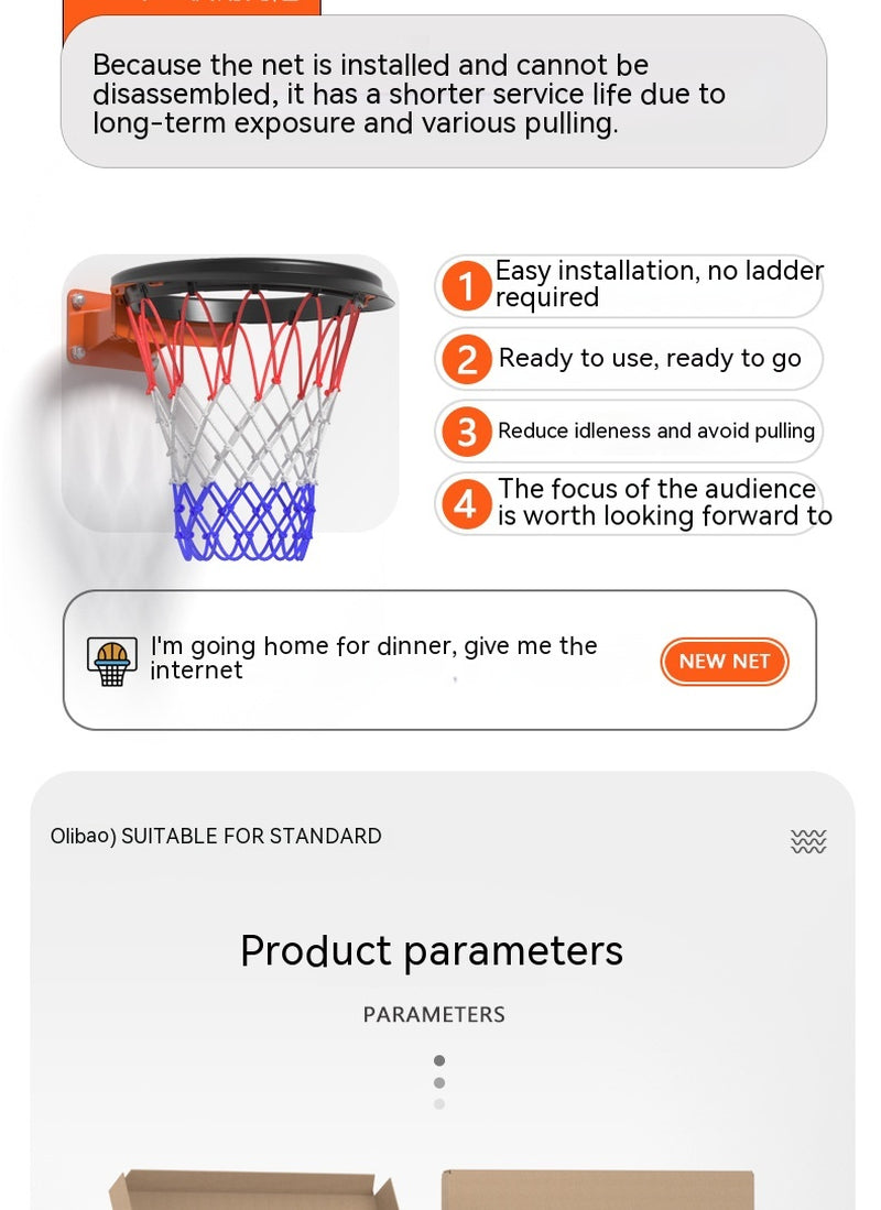 Portable Basketball Net Frame Indoor and Outdoor Removable Professional