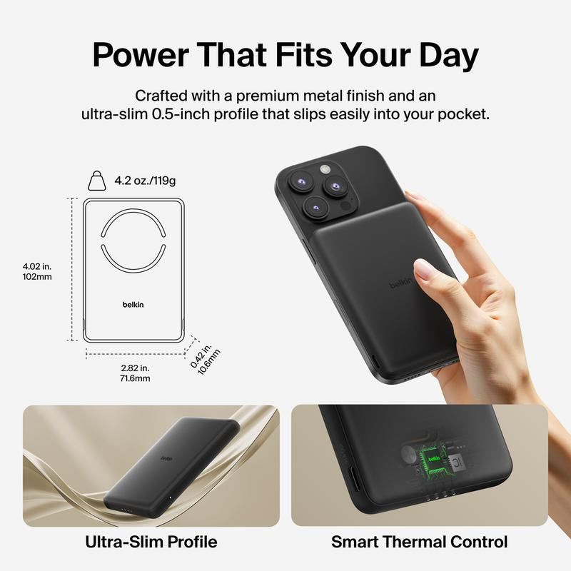 Belkin Boostcharge Slim Magnetic Power Bank 5K