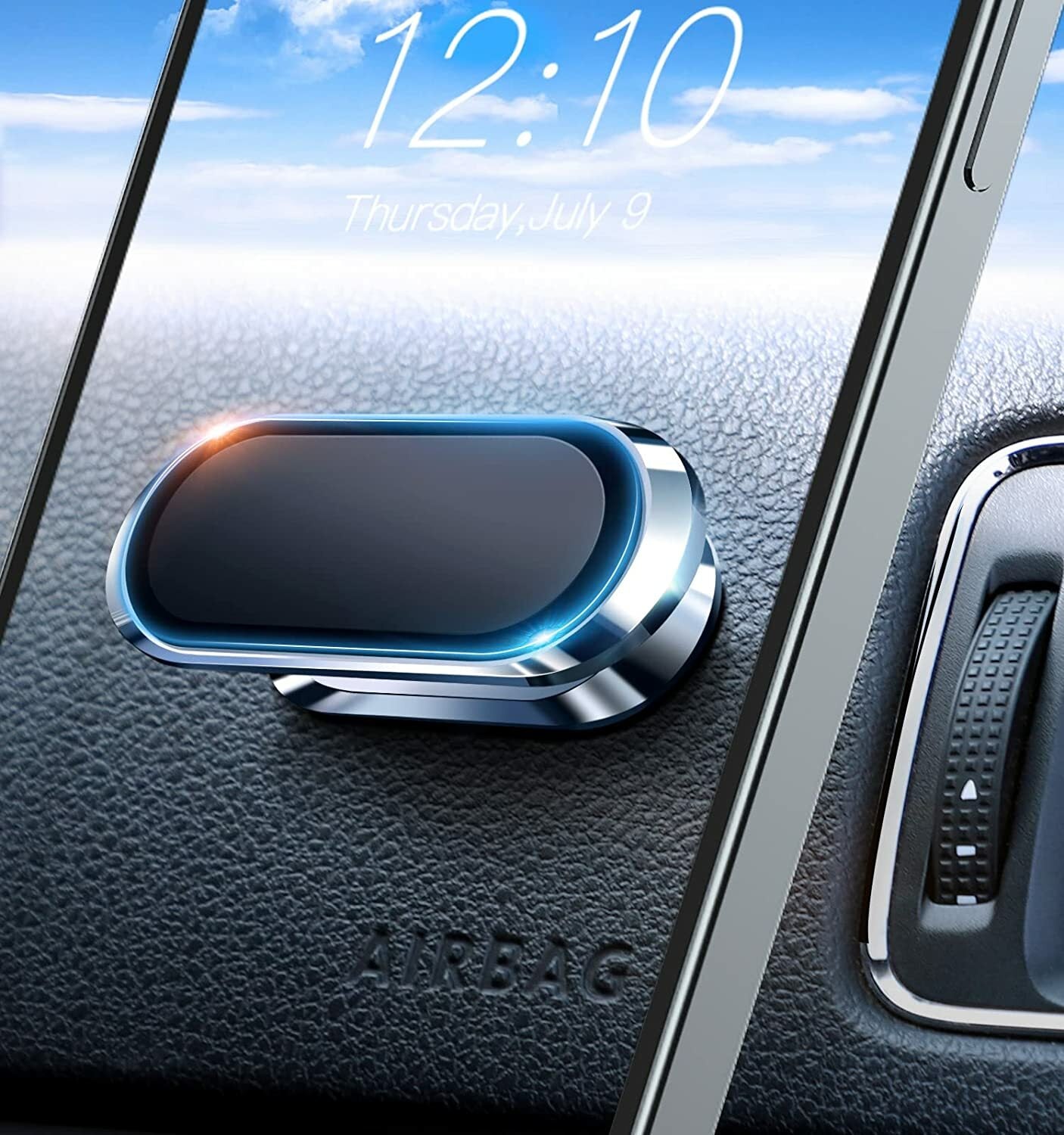 2-Pack Magnetic Phone Holder Car Dashboard Mount Stand for Samsung Galaxy Iphone