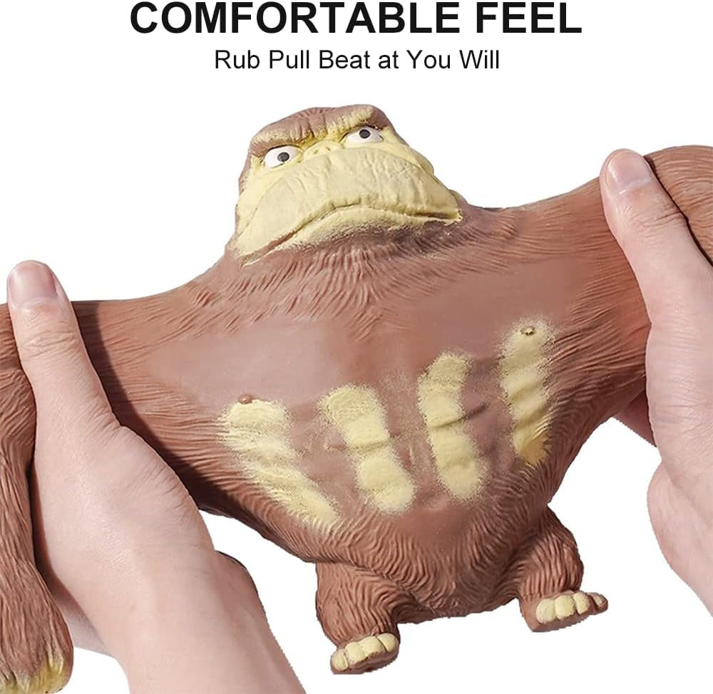 Squishy Monkey Toy, Stretch Gorilla Toy, Decompress and Stretch Stress Relief Toys, Cute as Animal Toys, Stretchy Gorilla Action Figure for Kids Child Boys Girls