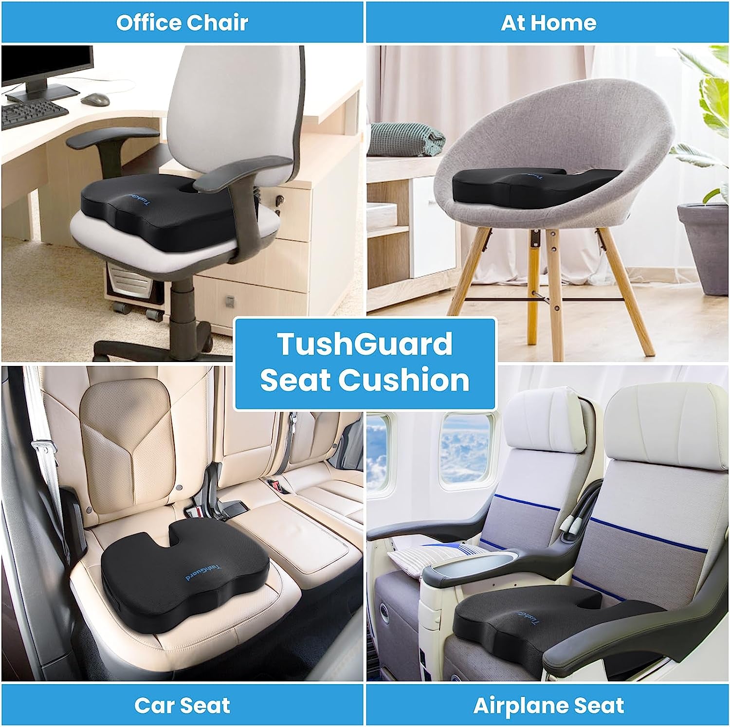Memory Foam Seat Cushion,Non-Sl