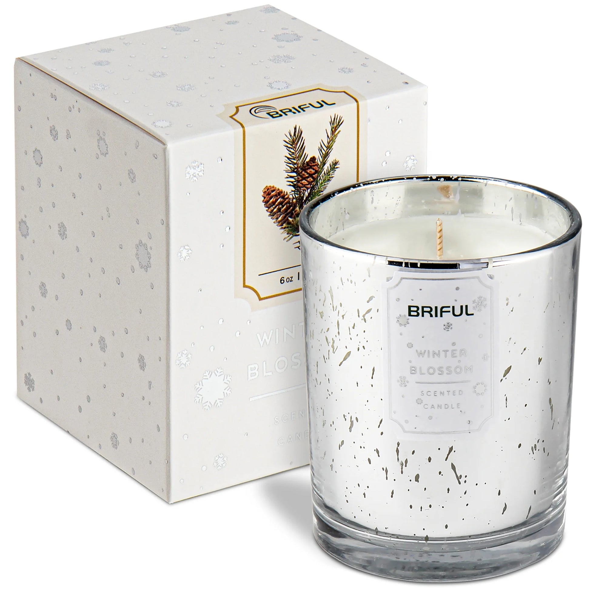 Scented Candles Pine Candle Aromatherapy Soy Candle Jar Christmas Gifts White