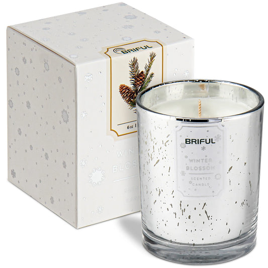 Scented Candles Pine Candle Aromatherapy Soy Candle Jar Christmas Gifts White