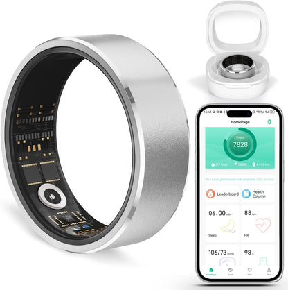 Smart Ring for Women Health Rings for Men Blood Pressure Monitor Fitness Rings for Women Ring Fitness Tracker Blood Pressure Ring Fitness Rings Waterproof for Iphone and Android