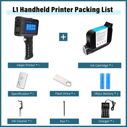 Portable Handheld Inkjet Printer - Date/Batch No./Barcode/Qr Code/Logo Printer for Labels Coding Industrial Inkjet Coder