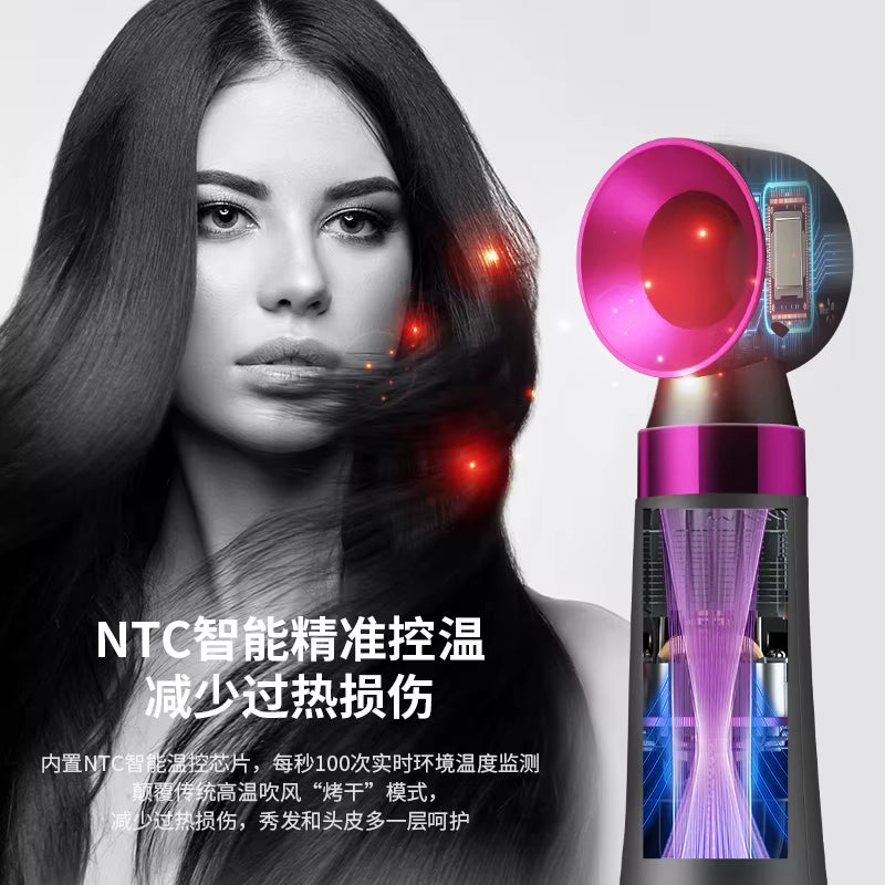 Hot Air Brush 5 in 1 Home Use Multi-Functional Hair Dryer Styler Curler Straightener Comb, 5-In-1 Hair Styling Tool Set Air Com